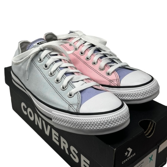 Converse Ctas Low Top Sneakers Men's Size Skate Pink Blue Canvas 02175C-WBPBV - Picture 2 of 10